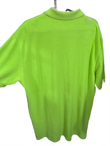 Polo Lacoste Vintage Vert Fluo- L