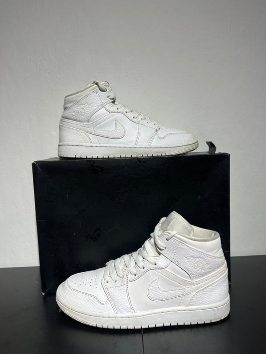 NIKE Air Jordan 1 Mid Blanc - 41